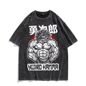 Yujiro Hanma Graphic Tee in Charcoal